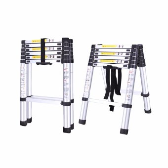 B.I.T. 2m Multi-Functional Telescopic Extension Aluminum 2+2 Ladder (Silver) June 2018 - 4 B.I.T. 2m Multi-Functional Telescopic Extension Aluminum 2+2 Ladder (Silver) - 4