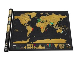 Black Luxury Scratch World Map Cylinder Packing Home Decor Gift June 2018 - 2 Black Luxury Scratch World Map Cylinder Packing Home Decor Gift - 2