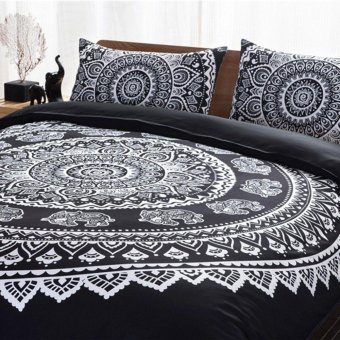 Bohemian Indian Mandala Hippie King Size Bedding Pillowcases Quilt Cover Set June 2018 - 3 Bohemian Indian Mandala Hippie King Size Bedding Pillowcases Quilt Cover Set - 3