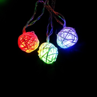 CHINCOLOR RGB Warm White Led String Light 2M 20LEDs Powered By AAbattery Rattan Ball Holiday For Christmas Wedding Party Curtain XR- Intl June 2018 - 5 CHINCOLOR RGB Warm White Led string light 2M 20LEDs powered by AAbattery Rattan Ball Holiday for Christmas Wedding Party Curtain XR- intl - 5