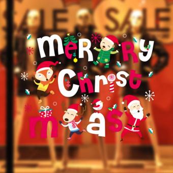 Christmas Santa Claus Snowflakes English Letters Wall Sticker DecalHome Paper PVC Murals House Wallpaper Bedroom Kids Babys LivingRoom Art Picture Decoration - Intl June 2018 - 4 Christmas Santa Claus Snowflakes English Letters Wall Sticker DecalHome Paper PVC Murals House Wallpaper Bedroom Kids Babys LivingRoom Art Picture Decoration - intl - 4