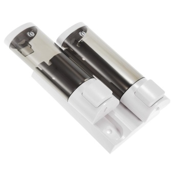 CHUANGDIAN Manual Hand Soap Dispenser Wall Mount Double Liquid Shampoo Shower Gel Dispenser Hand Cleanser Washroom Lotion Dispenser For Bathroom Restroom Hotel 200mlx2 - Intl June 2018 - 3 CHUANGDIAN Manual Hand Soap Dispenser Wall Mount Double Liquid Shampoo Shower Gel Dispenser Hand Cleanser Washroom Lotion Dispenser for Bathroom Restroom Hotel 200mlx2 - intl - 3