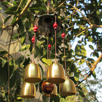 Copper Windchimes 5 Bells Pentagon Pavilion Money Drawing YardGarden Outdoor Living Feng Shui Wind Chimes - Intl June 2018 - 4 Copper Windchimes 5 Bells Pentagon Pavilion Money Drawing YardGarden Outdoor Living Feng Shui Wind Chimes - intl - 4