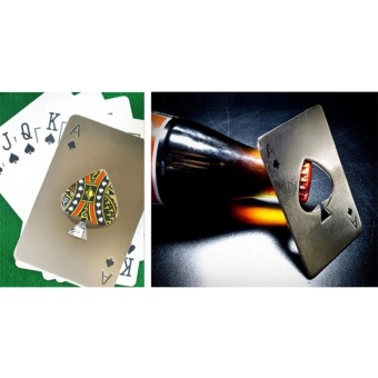 Creative Poker Card Beer Bottle Opener Funny Stainless Steel CardOf Spades Bar - Intl June 2018 - 3 Creative Poker Card Beer Bottle Opener Funny Stainless Steel CardOf Spades Bar - intl - 3