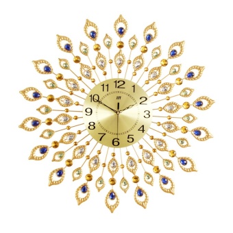 Diamond Peacock Luxury Decorations Mute Wall Clock - Intl June 2018 - 2 Diamond Peacock Luxury Decorations Mute Wall Clock - intl - 2