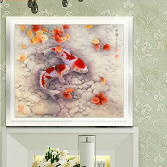 DIY 5D Diamond Sticker Two Fish Cross Stitch Painting June 2018 - 4 DIY 5D Diamond Sticker Two Fish Cross Stitch Painting - 4