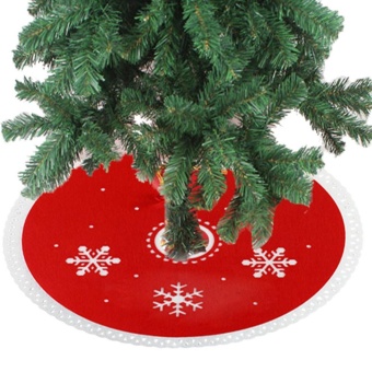 Eachago Non-woven Fabric Snowflake Christmas Tree Skirt Fabric Xmas Decoration Round Dress - Intl April 2018 - 2 Eachago Non-woven Fabric Snowflake Christmas Tree Skirt Fabric Xmas Decoration Round Dress - intl - 2