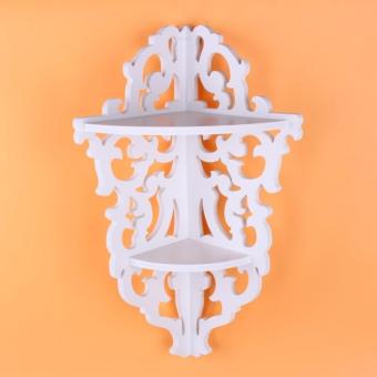 Faux Wood Carved Two Tier Corner Wall Decor Shelf April 2018 - 2 Faux Wood Carved Two Tier Corner Wall Decor Shelf - 2
