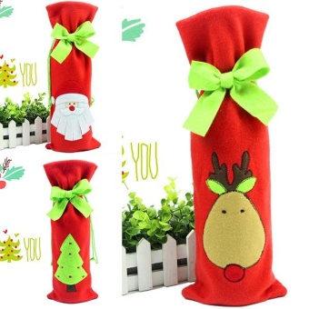 Festival Gift Party Table Decor Dinner Bottle Cover Bags Sets Santa Tree Christmas Red Wine - Intl June 2018 - 5 Festival Gift Party Table Decor Dinner Bottle Cover Bags Sets Santa Tree Christmas Red Wine - intl - 5