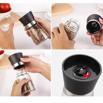 Glass Salt Pepper Mill Grinder Spice Container Condiment Jar Holder Grinding Bottle Color:Black July 2018 - 3 Glass Salt Pepper Mill Grinder Spice Container Condiment Jar Holder Grinding Bottle color:Black - 3