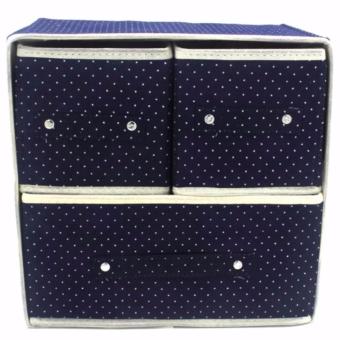 Gonzalez Multipurpose Durable Cloth Rack (White) With FoldableWoven Clothing Storage Box (Dotted Blue) April 2018 - 4 Gonzalez Multipurpose Durable Cloth Rack (White) with FoldableWoven Clothing Storage Box (Dotted Blue) - 4