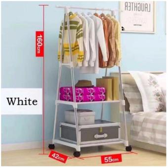 Gonzalez Multipurpose Durable Cloth Rack (White) With High QualitySrew Assemble 4 Layers Stainless Steel Stackable Shoe Rack June 2018 - 2 Gonzalez Multipurpose Durable Cloth Rack (White) with High QualitySrew Assemble 4 Layers Stainless Steel Stackable Shoe Rack - 2