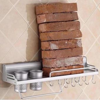 GX Space Aluminum Kitchen Shelf Wall Hanging Rack Storage Cutterpendant Supplies Seasoning Rack - Intl June 2018 - 4 GX Space Aluminum Kitchen Shelf wall hanging rack storage cutterpendant supplies seasoning rack - intl - 4