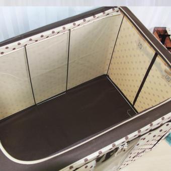 HOMU Clothes Blanket Storage Box Home Organizer 66L (Polka Brown) June 2018 - 4 HOMU Clothes Blanket Storage Box Home Organizer 66L (Polka Brown) - 4