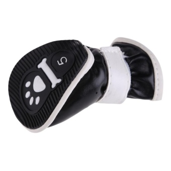 Hot PU Comfortable Boots Waterproof Shoes For Small Big Pet DogBlack No.5 - Intl June 2018 - 4 Hot PU Comfortable Boots Waterproof Shoes For Small Big Pet DogBlack No.5 - intl - 4