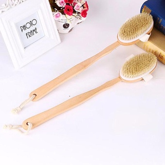 HYX HOT SALE!!!Back Scrubber Long Wooden Handle Bristle Shower Bath Body Brush Dry Skin Brush - Intl April 2018 - 4 HYX HOT SALE!!!Back Scrubber Long Wooden Handle Bristle Shower Bath Body Brush Dry Skin Brush - intl - 4