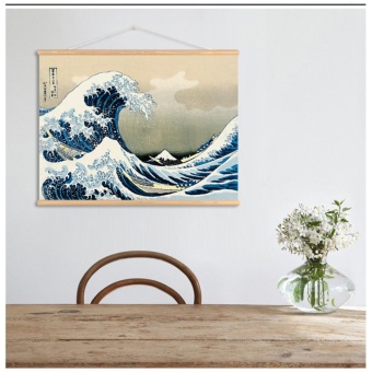 Kanagawa Waves Japanese Ukiyo-style Decorative Painting Living Roomrestaurant Entrance Painting Wall Paintings Scroll Mural - Intl April 2018 - 2 Kanagawa Waves Japanese Ukiyo-style decorative painting living roomrestaurant Entrance Painting Wall paintings Scroll mural - intl - 2