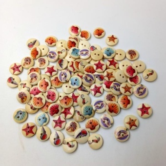 MagiDeal A Box Of 100 Pieces Assorted Round Sea Shell Wooden Buttons For Sewing Craft - Intl June 2018 - 5 MagiDeal A Box of 100 Pieces Assorted Round Sea Shell Wooden Buttons for Sewing Craft - intl - 5