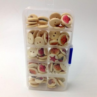 MagiDeal A Box Of 100 Pieces Assorted Round Sea Shell Wooden Buttons For Sewing Craft - Intl June 2018 - 3 MagiDeal A Box of 100 Pieces Assorted Round Sea Shell Wooden Buttons for Sewing Craft - intl - 3