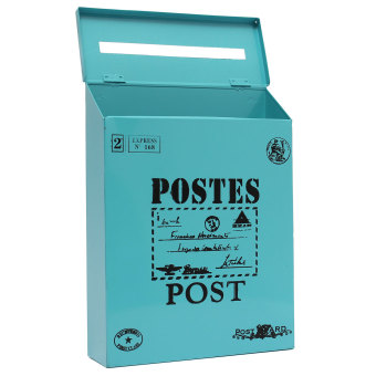 Metal Tin Locking Waterproof Post Card Mailbox Vintage Wall Hanging Mail Box New Blue April 2018 - 3 Metal Tin Locking Waterproof Post Card Mailbox Vintage Wall Hanging Mail Box New Blue - 3