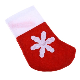 Mini Christmas Tree Stocking Decoration Dinnerware Holder (Red With White) - Intl May 2018 - 3 Mini Christmas Tree Stocking Decoration Dinnerware Holder (Red With White) - intl - 3