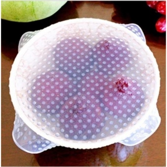 Multifunctional Silicone Food Wrap Clear Reusable Silicone WrapsSeal Cover Stretch Fresh Keeping Kitchen Tools Cooking (4 Pcs) -intl June 2018 - 3 Multifunctional Silicone Food Wrap Clear Reusable Silicone WrapsSeal Cover Stretch Fresh Keeping Kitchen Tools Cooking (4 Pcs) -intl - 3
