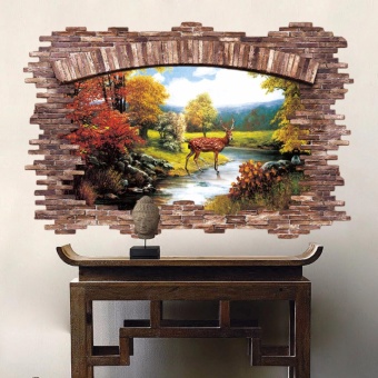 New 3D Golden Deer Bedroom Living Room Removable Wall Stickers -intl June 2018 - 2 New 3D Golden Deer Bedroom Living Room Removable Wall Stickers -intl - 2