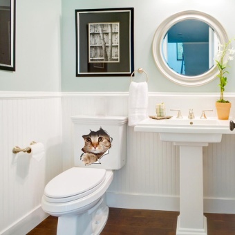 New Cat Toilet Seat Wall Sticker Art Removable Bathroom DecalsDecor - Intl June 2018 - 4 New Cat Toilet Seat Wall Sticker Art Removable Bathroom DecalsDecor - intl - 4
