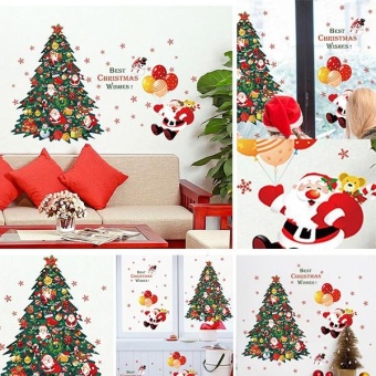New Fashion Christmas Tree Santa Claus Bedroom Living RoomRemovable Decorative Wall Stickers - Intl June 2018 - 4 New Fashion Christmas Tree Santa Claus Bedroom Living RoomRemovable Decorative Wall Stickers - intl - 4