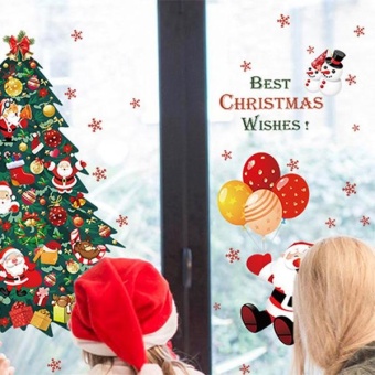 New Fashion Christmas Tree Santa Claus Bedroom Living RoomRemovable Decorative Wall Stickers - Intl June 2018 - 3 New Fashion Christmas Tree Santa Claus Bedroom Living RoomRemovable Decorative Wall Stickers - intl - 3