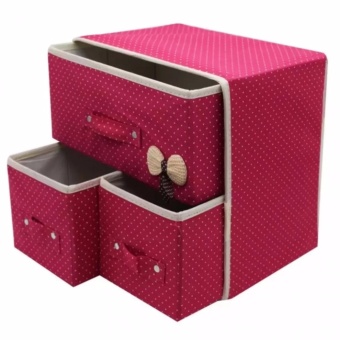 New Folding 3 Drawer Fabric Storage Box Organizer May 2018 - 2 New Folding 3 Drawer Fabric Storage Box Organizer - 2