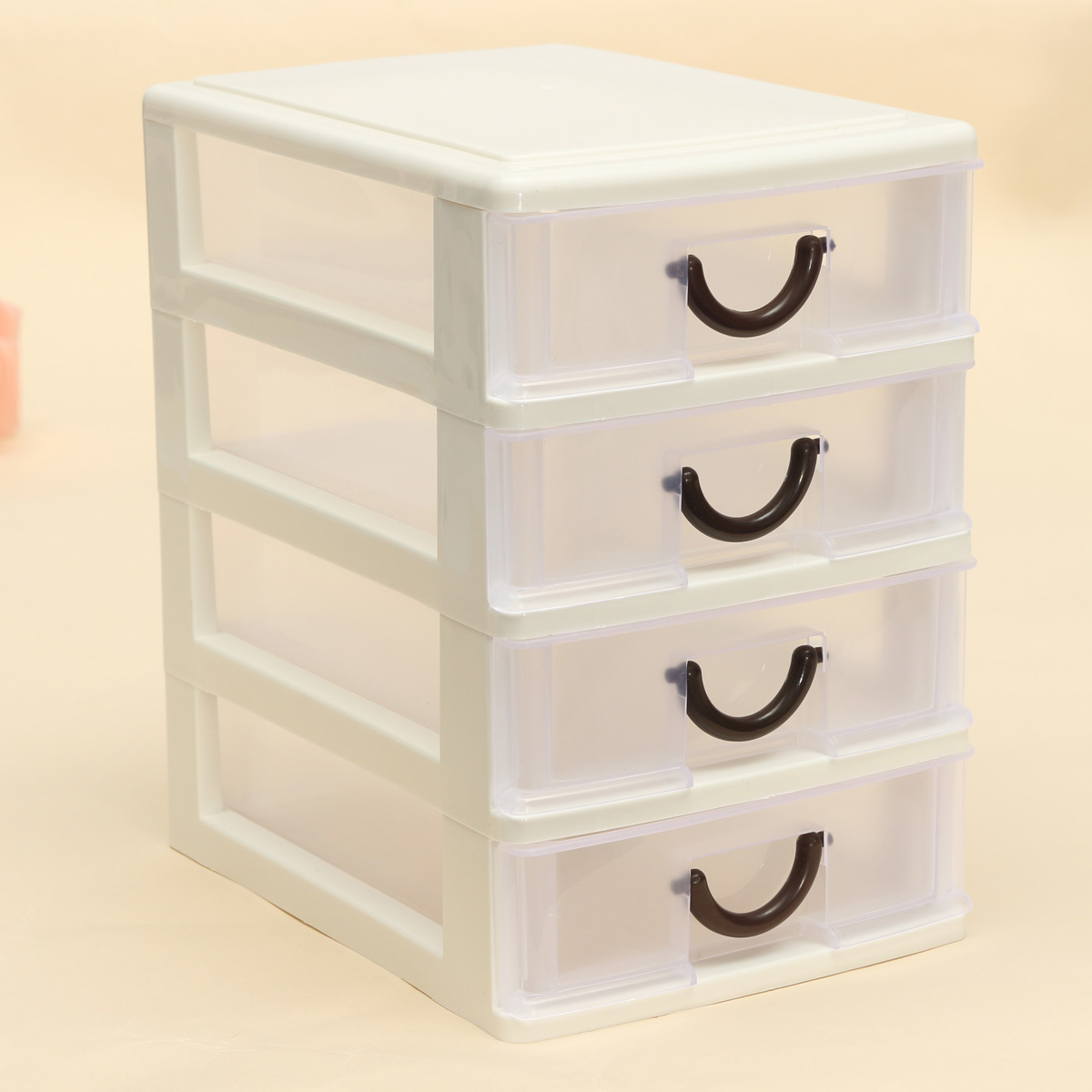Philippines Plastic Desktop Cosmetics Jewelry Watch Organizer Plastic Desktop Cosmetics Jewelry Watch Organizer Holder Box Storage Case Drawer White Four Drawers Intl