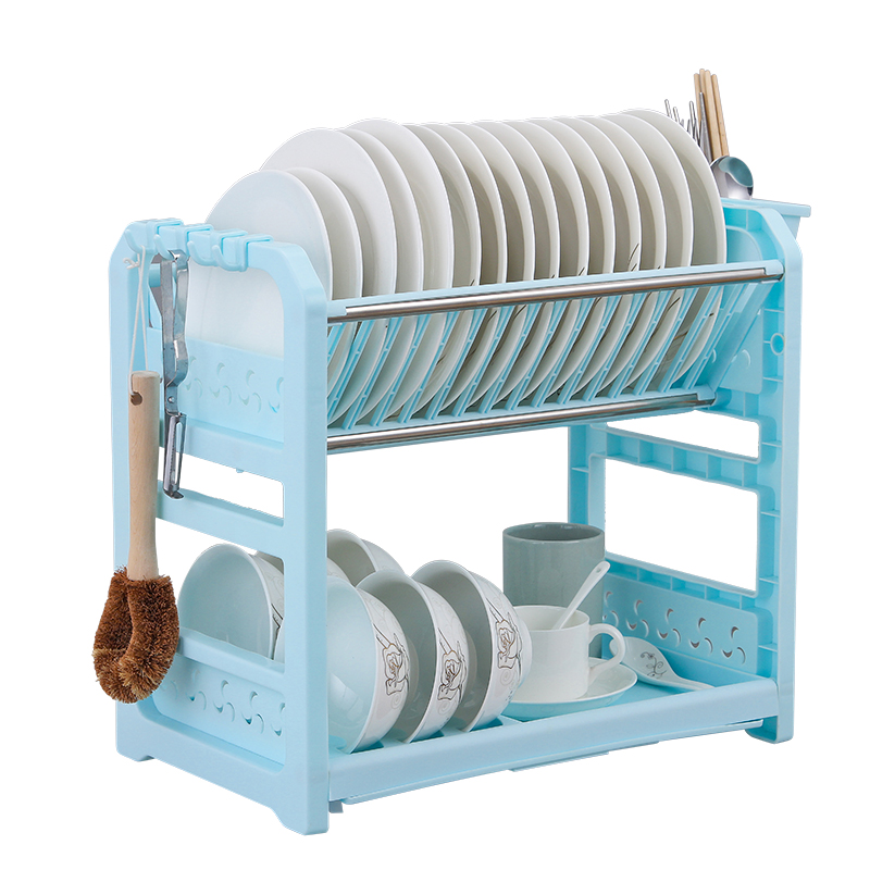 Philippines Plastic Double Layer Dish Rack Dishes Kitchen Shelf Plastic Double Layer Dish Rack Dishes Kitchen Shelf Drain