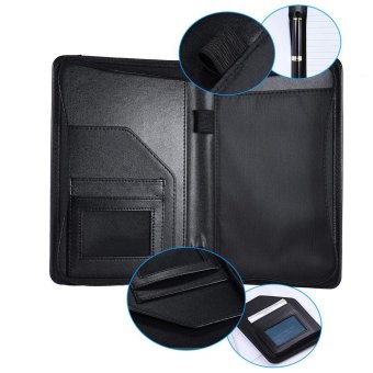 Portable Business Portfolio Padfolio Folder Document Case Organizer A5 PU Leather With Business Card Holder Memo Note Pad Black - Intl June 2018 - 3 Portable Business Portfolio Padfolio Folder Document Case Organizer A5 PU Leather with Business Card Holder Memo Note Pad Black - intl - 3