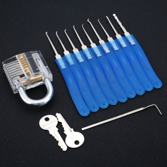 Practice Padlock W/ 10pcs Unlocking Lock Pick Locksmith Key Extractor Tools Set June 2018 - 2 Practice Padlock w/ 10pcs Unlocking Lock Pick Locksmith Key Extractor Tools Set - 2