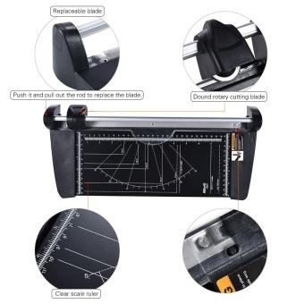 Professional A4 Rotary Paper Trimmer Cutters Guillotine With 10 Sheets Cutting Capacity For School Business Office Supplies - Intl June 2018 - 5 Professional A4 Rotary Paper Trimmer Cutters Guillotine with 10 Sheets Cutting Capacity for School Business Office Supplies - intl - 5