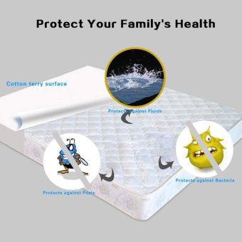 Queen Size Mattress Protector, Premium Hypoallergenic WaterproofBed Bug And Dust Mite Proof (White) - Intl June 2018 - 5 Queen Size Mattress Protector, Premium Hypoallergenic WaterproofBed Bug and Dust Mite Proof (White) - intl - 5
