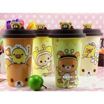 Rilakkuma Lovable Bear Ceramic Tumbler With Silicone Lid 350ml June 2018 - 3 Rilakkuma Lovable Bear Ceramic Tumbler with Silicone Lid 350ml - 3