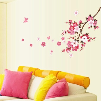 Room Peach Blossom Flower Butterfly Wall Stickers Vinyl Art DecalsDecor Mural - Intl June 2018 - 4 Room Peach Blossom Flower Butterfly Wall Stickers Vinyl Art DecalsDecor Mural - intl - 4