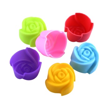 Rose Flower Silicone Cake Decorating Chocolate Mold Pan Muffin Cups Mould June 2018 - 2 Rose Flower Silicone Cake Decorating Chocolate Mold Pan Muffin Cups Mould - 2