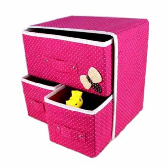 Rukia High Quality 88130 Fashion Cloth Organizer With 3 Door (Grey)with Foldable Non-Woven Fabric Cube With Three Drawers Design(Pink) July 2018 - 4 Rukia High Quality 88130 Fashion Cloth Organizer with 3 Door (Grey)with Foldable Non-Woven Fabric Cube with Three Drawers Design(Pink) - 4