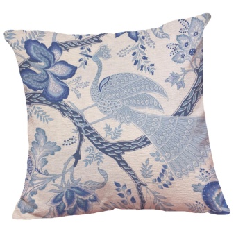Set Of 5 Chinese Style Blue And White Pattern Decorative ChenilleSquare Throw Pillow Cases Sofa Cushion Covers (18*18inch) - Intl June 2018 - 3 Set of 5 Chinese Style Blue and White Pattern Decorative ChenilleSquare Throw Pillow Cases Sofa Cushion Covers (18*18inch) - intl - 3