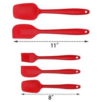 Silicone Spatula, 5-pieces Non-Stick Silicone Spatula Heat Resistant Flexible Rubber Spatula Scraper Brush Baking Utensils Set - Intl June 2018 - 2 Silicone Spatula, 5-pieces Non-Stick Silicone Spatula Heat Resistant Flexible Rubber Spatula Scraper Brush Baking Utensils Set - intl - 2