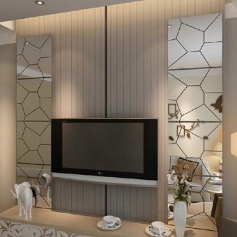 Silvery Mirror Moire Pattern Wall Sticker Home Room Decor Art MuralDIY - Intl June 2018 - 5 Silvery Mirror Moire Pattern Wall Sticker Home Room Decor Art MuralDIY - intl - 5