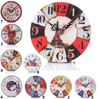 Simple Wood Retro Number Round Wall Clock For Living Room Bedroomstyle:5 - Intl June 2018 - 3 Simple Wood Retro Number Round Wall Clock For Living Room Bedroomstyle:5 - intl - 3