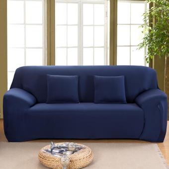 Slipcover Stretchable Pure Color Sofa Cushion Covers (Loveseat Navy Blue) - Intl June 2018 - 2 Slipcover Stretchable Pure Color Sofa Cushion Covers (Loveseat Navy Blue) - intl - 2