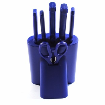 Slique 7pc Knife Set - Blue June 2018 - 4 Slique 7pc Knife Set - Blue - 4