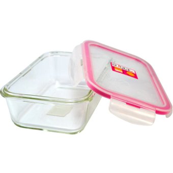 Slique SLQ-LK2821-PK Set Of 3 Rectangular Glass Food Container830ml-Pink With Free Thermal Bag July 2018 - 3 Slique SLQ-LK2821-PK Set of 3 Rectangular Glass Food Container830ml-Pink with Free Thermal Bag - 3