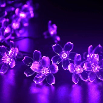 Solar Fairy String Lights 50 LEDS 7M Purple Blossom DecorativeGardens, Lawn, Patio, Christmas Trees, Weddings, Parties - Intl June 2018 - 2 Solar Fairy String Lights 50 LEDS 7M Purple Blossom DecorativeGardens, Lawn, Patio, Christmas Trees, Weddings, Parties - intl - 2