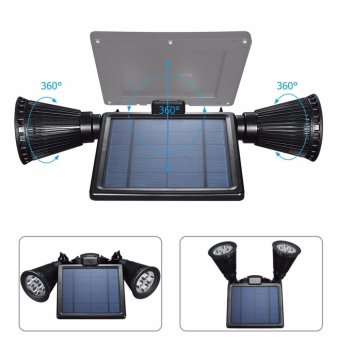 Solar Lights Outdoor, Waterproof Double Spotlights Wireless SolarPowered 360-Degree Rotatable Security Light-Sensing Wall Lamps ForPatio Porch Deck Yard Garden Garage Driveway Outsides Wall - Intl June 2018 - 4 Solar Lights Outdoor, Waterproof Double Spotlights Wireless SolarPowered 360-Degree Rotatable Security Light-Sensing Wall Lamps forPatio Porch Deck Yard Garden Garage Driveway Outsides Wall - intl - 4